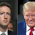 Markas Zuckerbergas ir  i&scaron;rinktasis JAV prezidentas Donaldas Trumpas  / ANDREW CABALLERO-REYNOLDS JEFF KOWALSKY / AFP