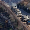 Izraelio tankai važiuoja link Sirijos pasienio / JALAA MAREY / AFP