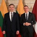 Latvijos prezidentas Edgaras Rinkevičius ir Lietuvos užsienio reikalų ministras Kęstutis Budrys / Užsienio reikalų ministerijos nuotr.