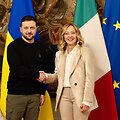 Ukrainos prezidentas Volodymyras Zelenskis susitiko su Italijos ministre pirmininke Giorgia Meloni / Chigi Palace Press Office/Filipp / ZUMAPRESS.com