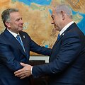 B. Netanyahu su JAV specialiuoju pasiuntiniu Artimuosiuose Rytuose S. Witkoffu / Maayan Toaf/Israel Gpo / ZUMAPRESS.com
