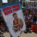 Izraelis gedi žuvusių įkaitų  / AHMAD GHARABLI / AFP