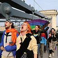 Protestas prie&scaron; LGBTIQ renginių draudimo įstatymą Vengrijoje / Bernadett Szabo / REUTERS