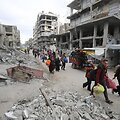 Gyventojai palieka namus Gazos Ruože / Omar Ashtawy  apaimages/SIPA / Omar Ashtawy  apaimages/SIPA