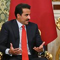 Tamimas bin Hamadas al Thani Maskvoje / IMAGO/Grigory Sysoev / IMAGO/SNA