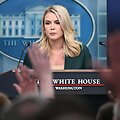 Baltųjų rūmų spaudos sekretorė Karoline Leavitt / MANDEL NGAN / AFP