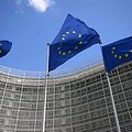 Europos Sąjungos vėliavos / NICOLAS TUCAT / AFP