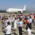 Rusijos delegacijos &Scaron;iaurės Korėjoje pasitikimas /  / AP
