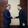 Johannas Wadephulis ir Volodymyras Zelenskis / Thomas Trutschel / picture alliance / AA/photothek.de