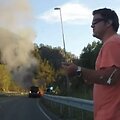 Norvegijoje degė lietuvių BMW