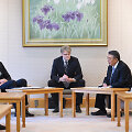Prezidentas Gitanas Nausėda ir Japonijos Parlamento Atstovų rūmų pirmininkas Tadamoriu Oshima