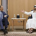 Sergejus Lavrovas ir JAE užsienio reikalų ministras &scaron;eichas Abdullah bin Zayed Al Nahyanas