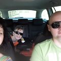 Dim&scaron;ų &scaron;eima kelionėje automobiliu, dar prie&scaron; avariją