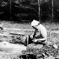 Rimutė Rimantienė Margiuose prie atkasamo židinio