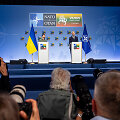 Volodymyro Zelenskio spaudos konferencija NATO vir&scaron;ūnių susitikime Vilniuje