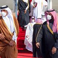 Kataro emyras &scaron;eichas Tamimas bin Hamadas al Thani ir Saudo Arabijos karali&scaron;kasis princas Mohammedas bin Salmanas