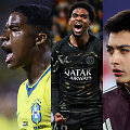 I&scaron; kairės į de&scaron;inę: Kendry Paezas, Yanas Diomande, Endrickas, Ibrahimas Mbaye ir Gilberto Mora.