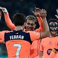 Barselonos futbolininkų džiaugsmas