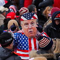 Donaldo Trumpo rėmėjai prie Kapitolijaus