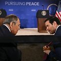 Sergejus Lavrovas ir Marco Rubio / ANDREW CABALLERO-REYNOLDS / AFP