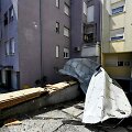Balkanus nusiaubė audra. Zagrebas, Kroatija