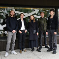 Parodos &bdquo;JCDecaux premija. Tarpai&ldquo; dalyviai Maarten Brijker, Ieva Kotryna Ski, Eglė Razumaitė, Naglis Kristijonas Zakaras ir Deividas Vytautas Auk&scaron;čiūnas