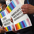 LGBT aktyvistų protestas prie&scaron; politiko pasisakymus