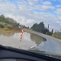 Užtvindyta pagrindinė gatvė Avižieniuose spalio 25 d.