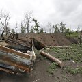 Fronto linija su separatistų valdoma teritorija &Scaron;irokine, Ukrainoje
