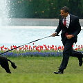 Barackas Obama su savo augintiniu