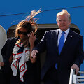 Donaldas ir Melania Trumpai atvyko į Didžiąją Britaniją