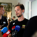 Rūtos Meilutytės ir plaukikų komandos pasitikimas Vilniaus oro uoste