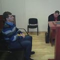 Algirdas Dėringis (kairėje) ir bylą kuruojantis prokuroras