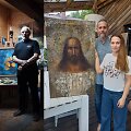 Rokas Radzevičius su tėčiu Romualdu Radzevičiumi ir Aiste Smilgevičiūte 