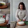 Renata Ničajienė ir jos keptas trispalvis tortas