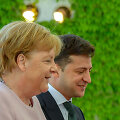Angela Merkel ir Volodymyras Zelenskis