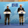 Volodymyras Zelenskis su Europos Tarybos generaliniu sekretoriumi Alainu Bersetu / FREDERICK FLORIN / AFP