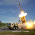 Prie&scaron;raketinės gynybos sistema THAAD per pratybas