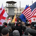 Protestas prie kalėjimo Rustavyje