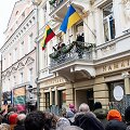 Vasario 16-osios minėjimas prie Lietuvos nepriklausomybės signatarų namų / BNS nuotr.