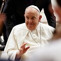 Pope susitinka su piligrimais Vatikano bazilikoje. / Remo Casilli / REUTERS