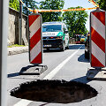 Rasų gatvėje atsivėrusi smegduobė