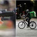 Maisto i&scaron;vežiotojui grasino ginklu