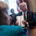 Donaldo Trumpo ir Angelos Merkel susitikimas Va&scaron;ingtone