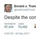 Mįslinga D.Trumpo žinutė tviteryje
