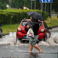 Klaipėdos gatvės po liūties