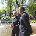 Eligijaus Masiulio ir Virgilijaus Aleknos spaudos konferencija