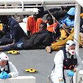 I&scaron;gelbėti migrantai Italijoje