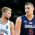 Domantas Sabonis ir Nikola Jokičius