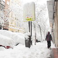 Apsnigtas įėjimas į mokyklą Madride